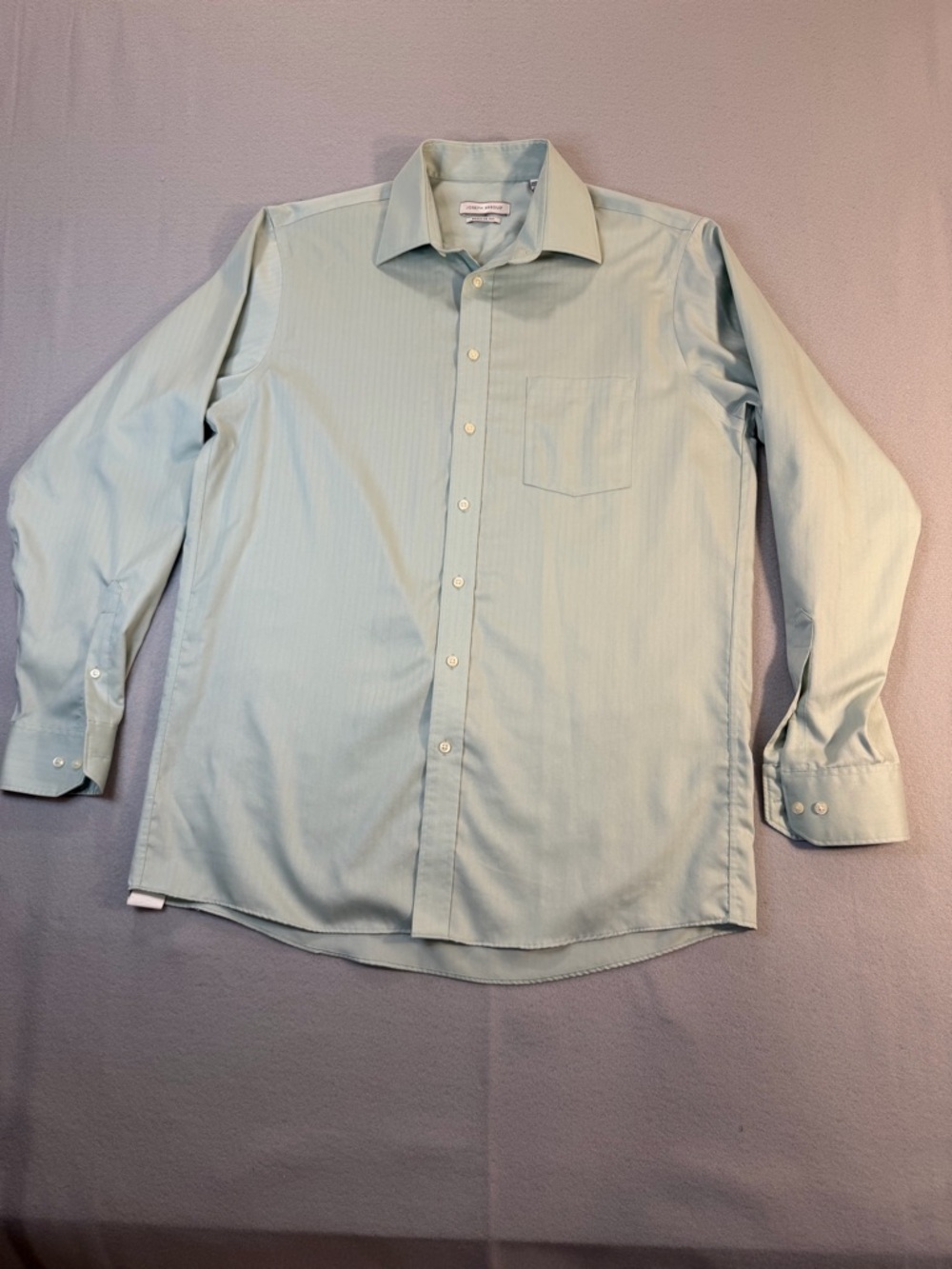 Joseph Abboud Dress Shirt Mens 16.5 36/37 Tall Green Button Down Long Sleeve